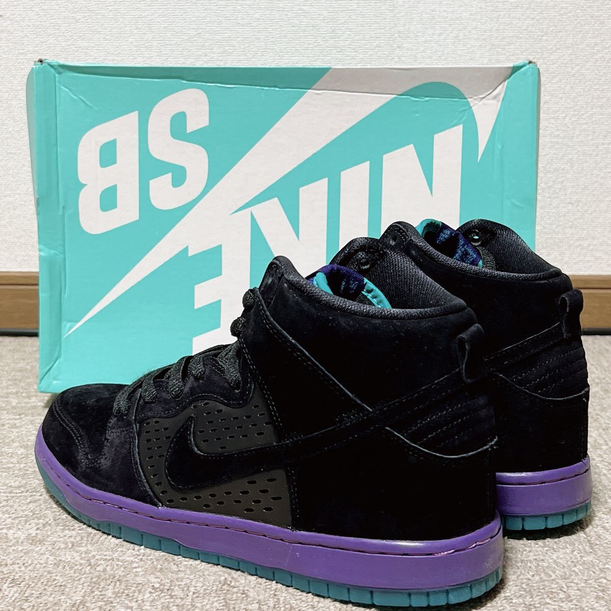 新品未使用】箱ダメージ 28.5cm Nike SB Dunk High Black Grape ナイキ