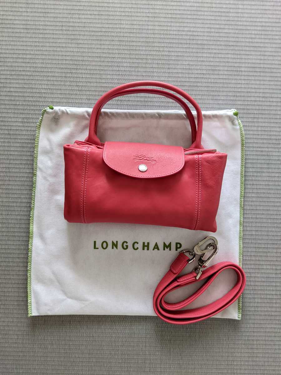 新品 LONGCHAMP LE PLIAGE CUIR M ハンドバッグ 未使用 ロンシャン ル プリアージュ キュイール ショルダーバッグ 