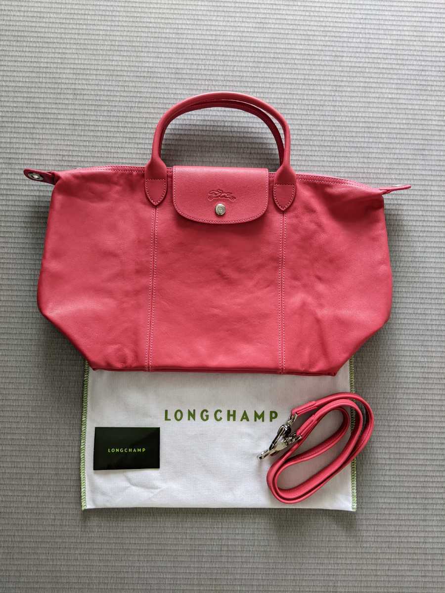 新品 LONGCHAMP LE PLIAGE CUIR M ハンドバッグ 未使用 ロンシャン ル プリアージュ キュイール ショルダーバッグ 