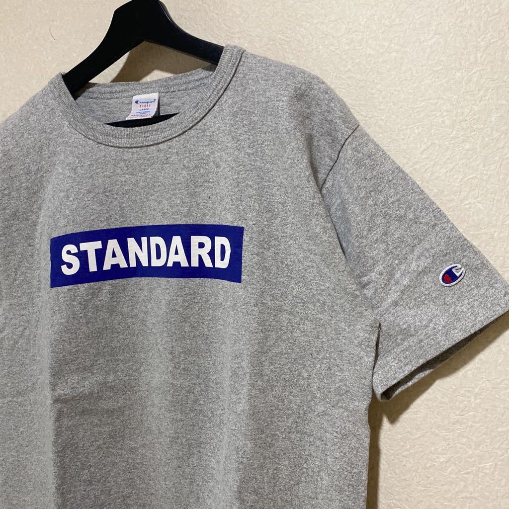 【Lサイズ】美品　STANDARD CALIFORNIA スタンダードカリフォルニア チャンピオン SD T1011 Tシャツ グレー CHAMPION ボックスロゴ_画像3