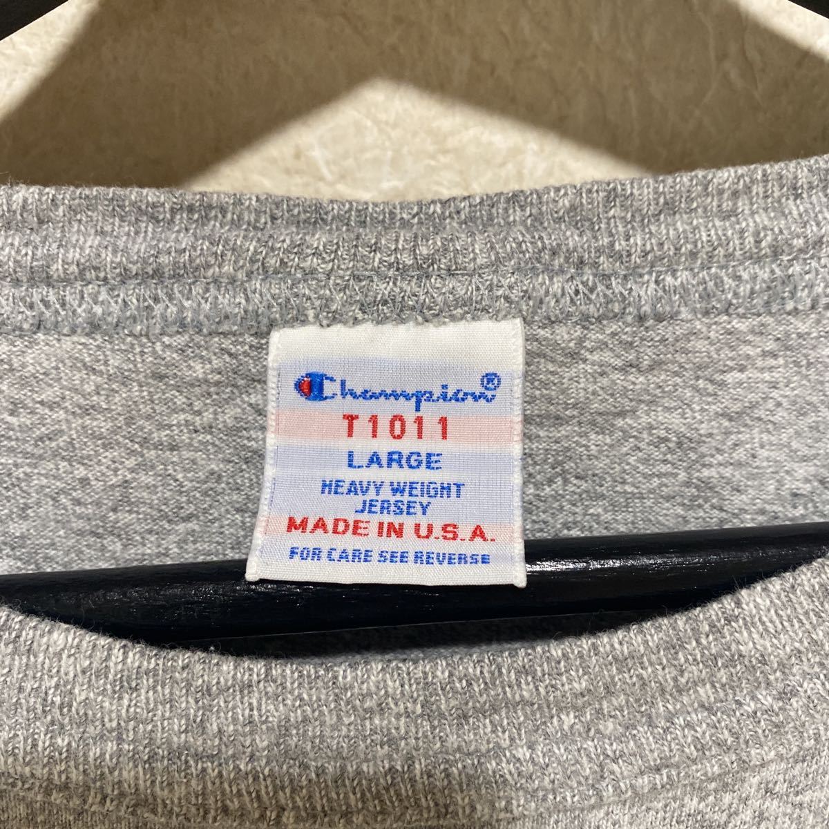 【Lサイズ】美品　STANDARD CALIFORNIA スタンダードカリフォルニア チャンピオン SD T1011 Tシャツ グレー CHAMPION ボックスロゴ_画像8