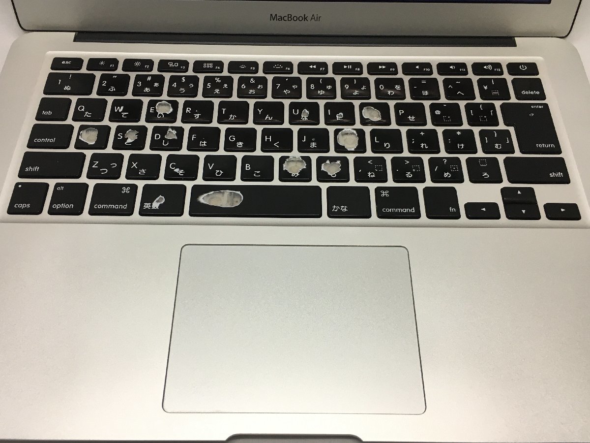 ☆～ 1円スタート！！ Apple MacBook Air MD760J/B (13-inch, Early 2014) 訳あり品 ～☆ [Nmc]_キー剥がれ/キーのテカリ