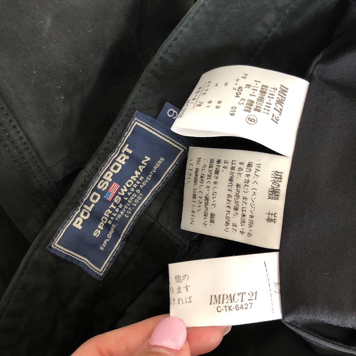k) POLO SPORT WOMAN RalphLauren ラルフローレン ラムレザー