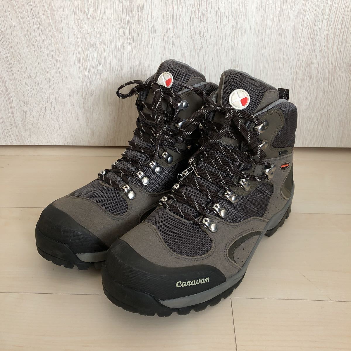 (k)caravan トレッキングシューズ GORE-TEX C1-02S 25.5cm EEE 登山 アウトドア ブーツ グレー ゴアテックス キャラバン _画像1