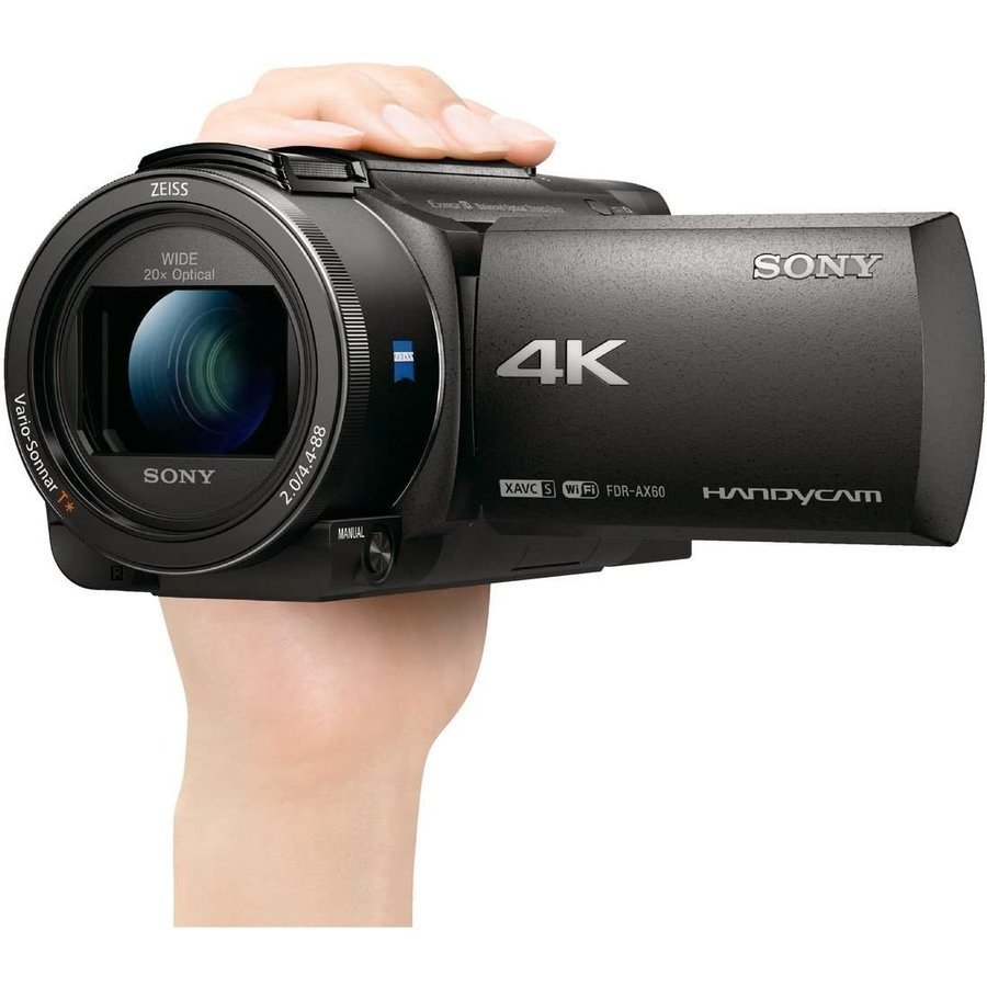 ソニー SONY FDR-AX60 B ブラック 高画質 4K対応 64GB 光学20倍 ビデオカメラ Handycam 中古_画像9