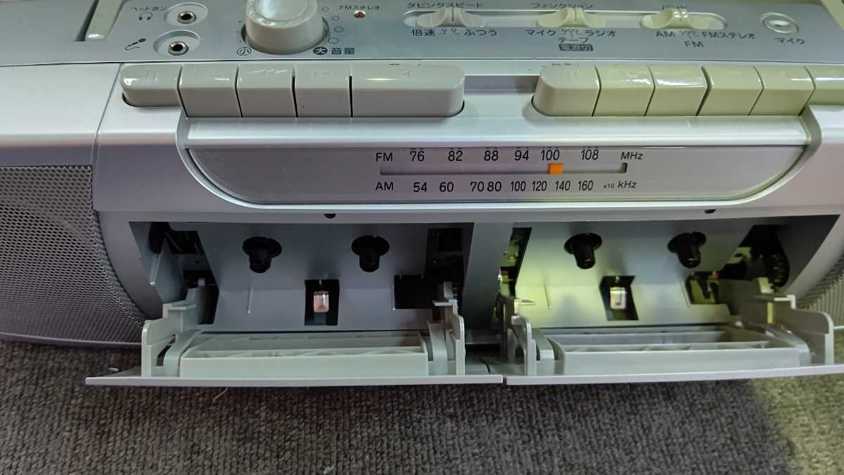 ○ダブルラジカセ SAD-1230/S シルバー SOUNDLOOK 中古 ラジオ カセット 2011年製 の画像5
