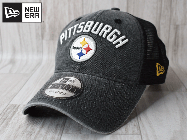 NEW ERA ニューエラ × Pittsburgh Steelers スティーラーズ NFL 9 TWENTY（フリーサイズ) メッシュ キャップ 帽子 CAP 未使用品 R472_画像1