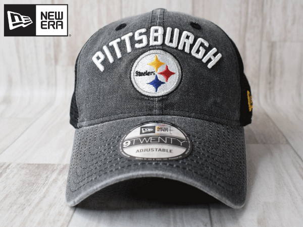 NEW ERA ニューエラ × Pittsburgh Steelers スティーラーズ NFL 9 TWENTY（フリーサイズ) メッシュ キャップ 帽子 CAP 未使用品 R472_画像2