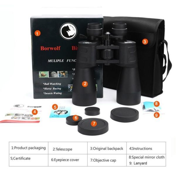 PR157: long distance zoom 10-380x100 height magnification binoculars hunting telescope hd binoculars Pro fe