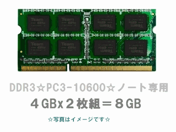 最高 新品☆8GBセット☆Let's note CF-J10/CF-B10/CF-R9等対応メモリ 2GB