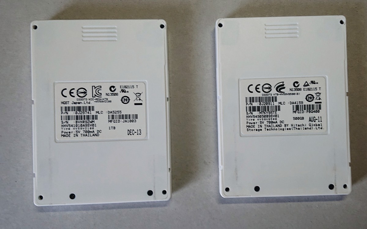 超格安一点 iVDR-S 1TB+320GB HGST製 他2本セット asakusa.sub.jp