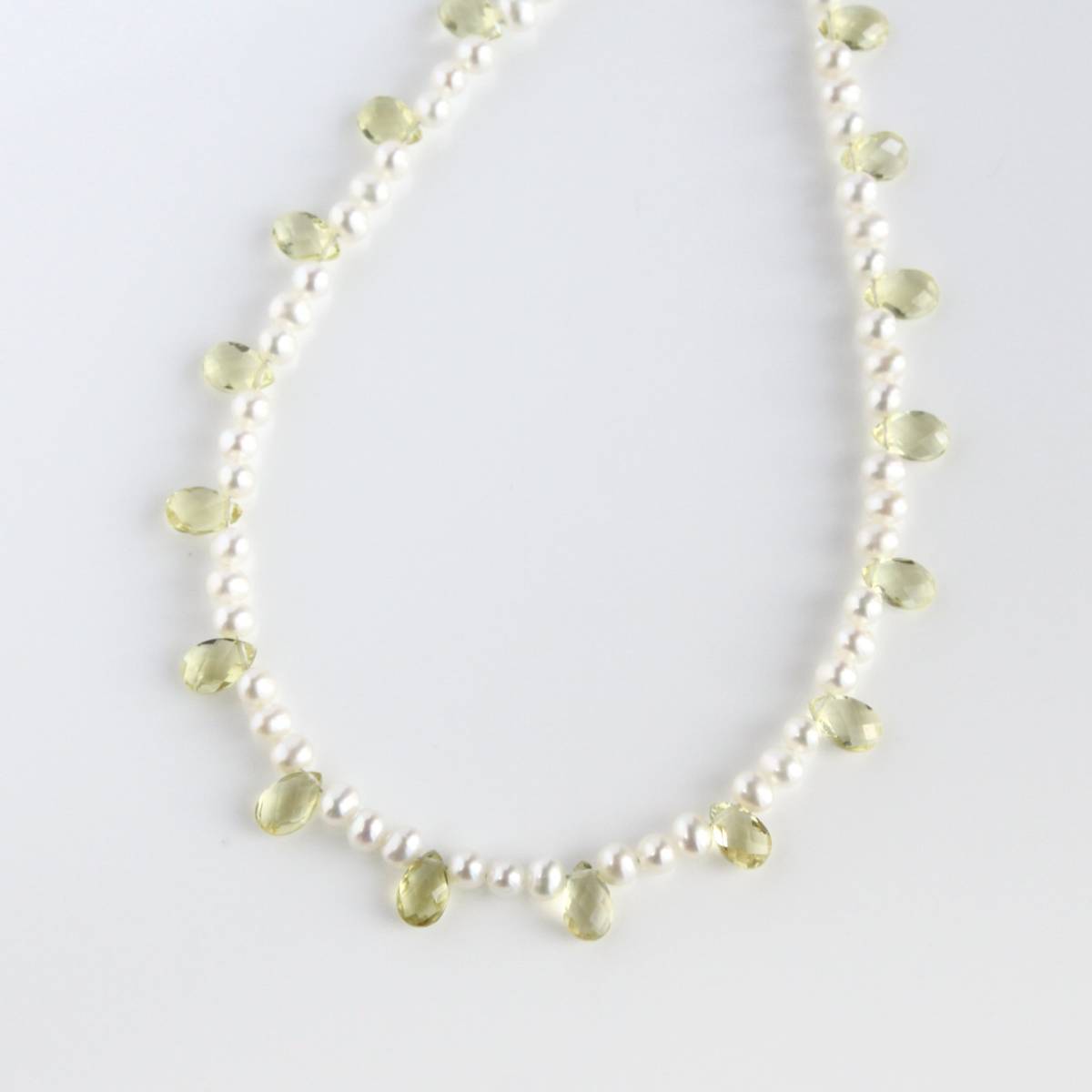 淡水パール クオーツ シルバー ネックレス 真珠 pearl quartz silver necklace