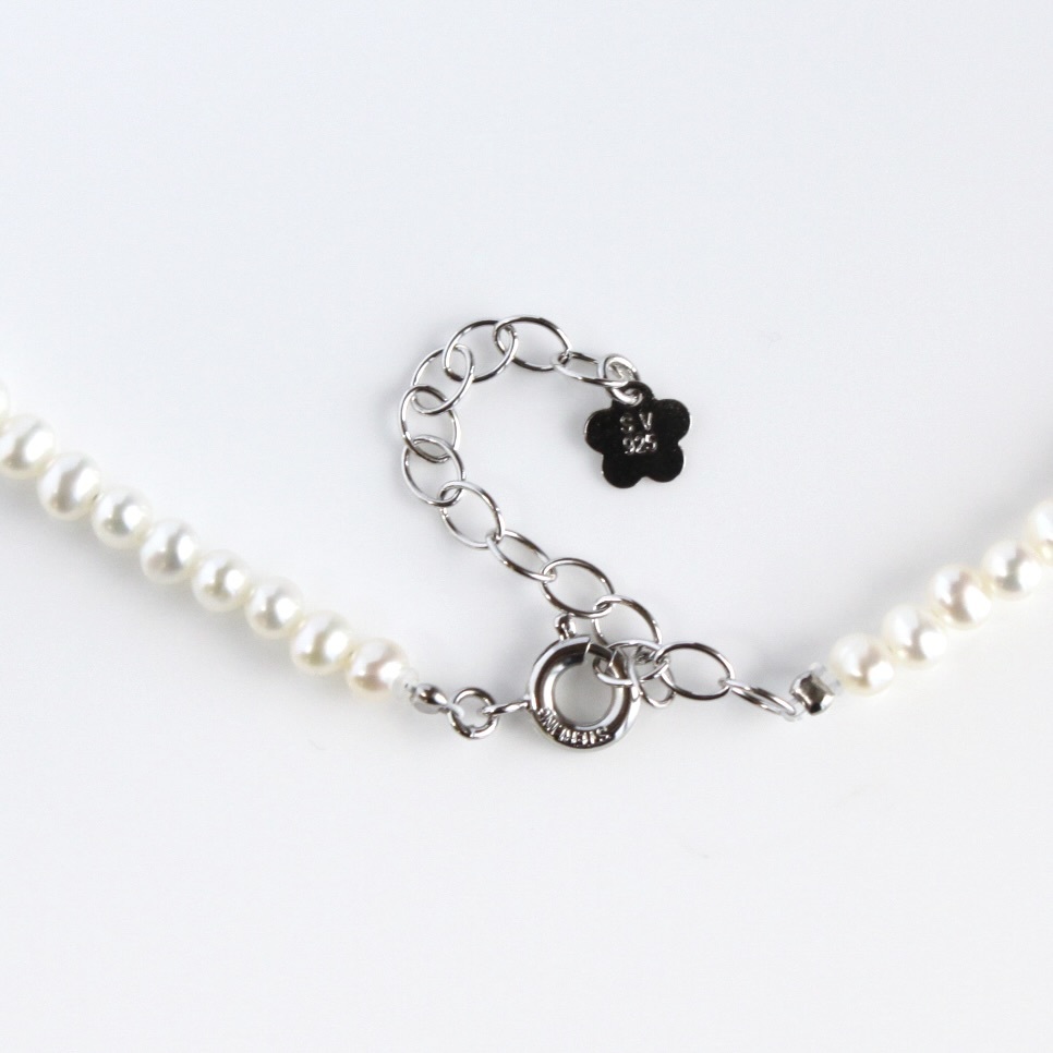 淡水パール クオーツ シルバー ネックレス 真珠 pearl quartz silver necklace