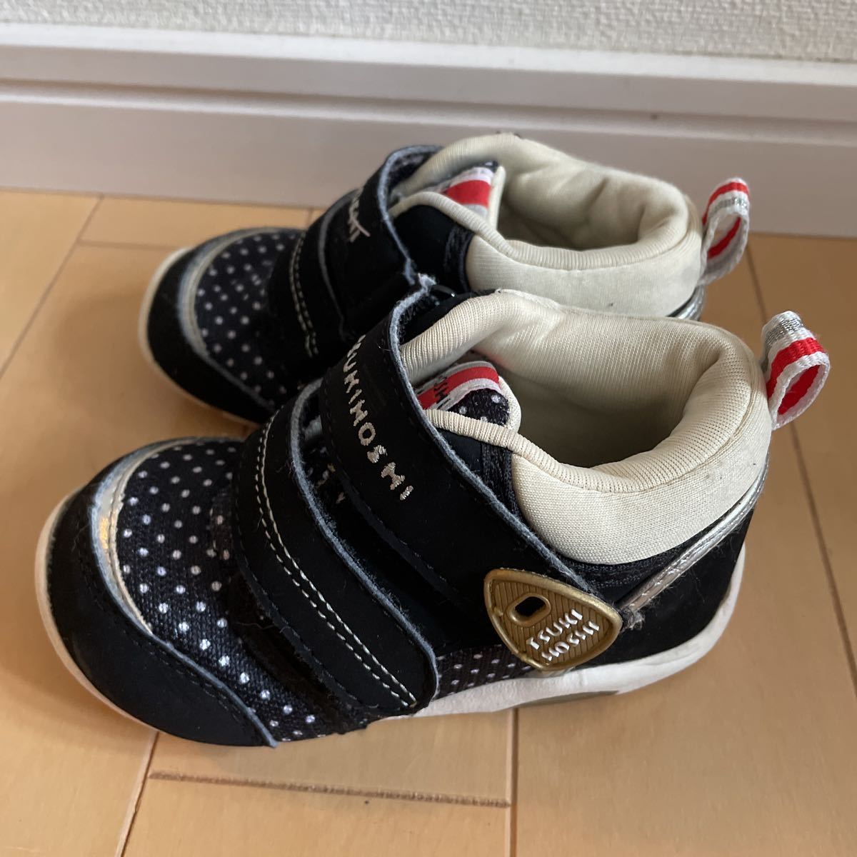 TSUKIHOSHI moonstar moon Star baby shoes sport shoes Kids sneakers 13.5cm black dot polka dot man and woman use postage 350 jpy ~