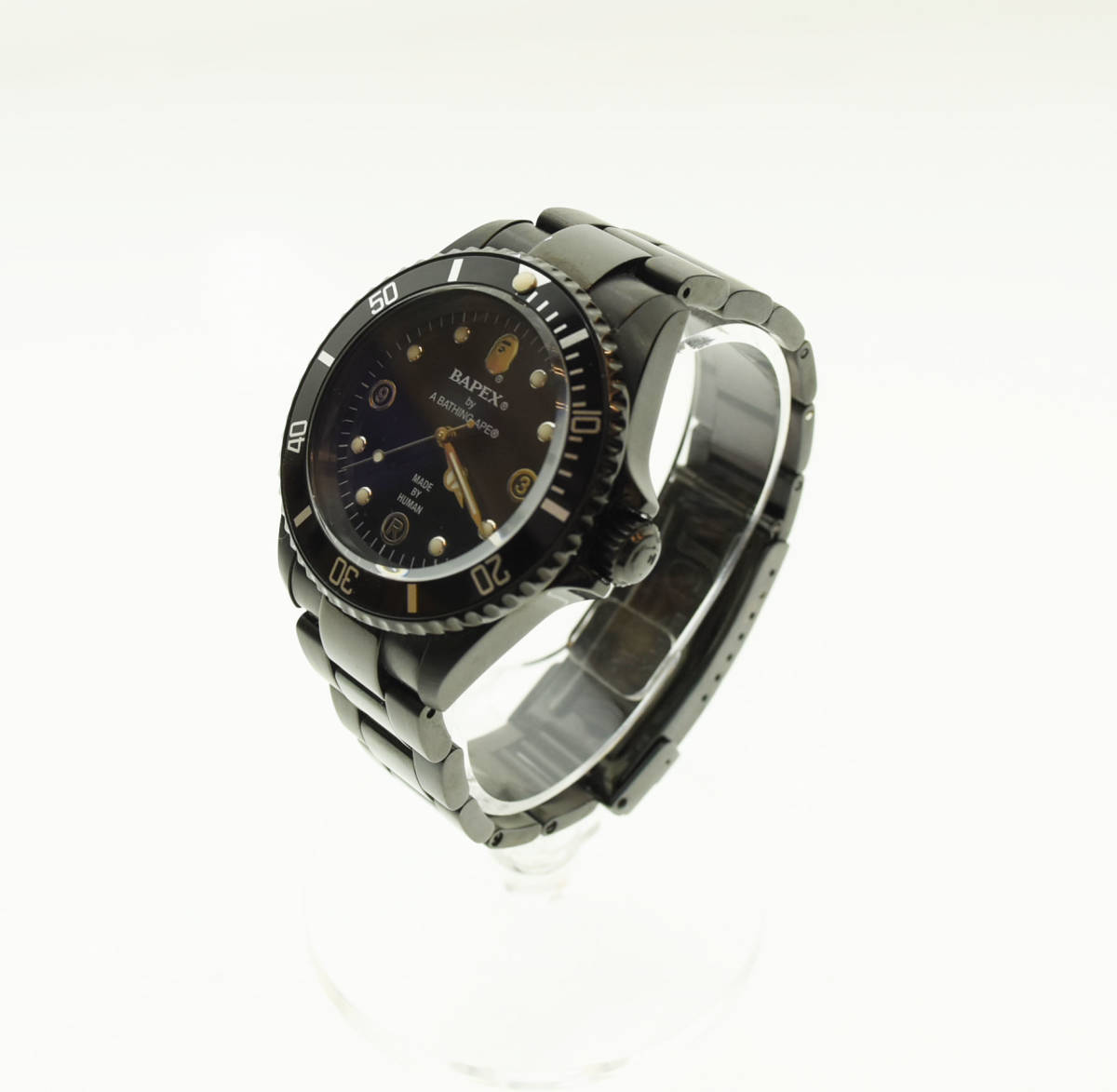 ☆ A BATHING APE アベイシングエイプ BAPEX 自動巻き 腕時計 2660-MGD-02309 黒 ブラック 103_画像2