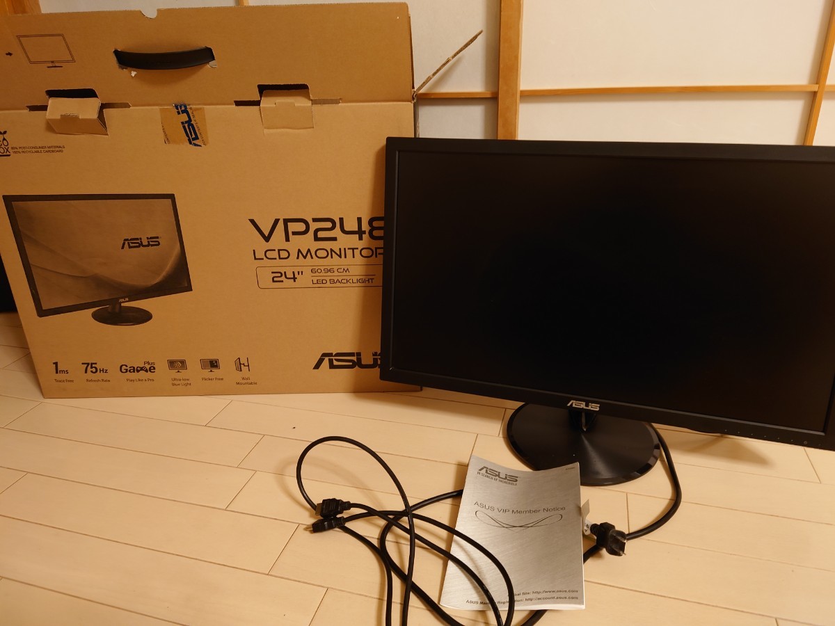 美品　ASUS　 ゲーミングモニター　VP248 LCDモニター　24インチ　FPSに