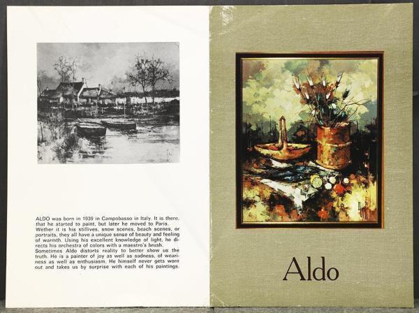 【真作】アルドー ALDO 油彩 3号 横 街角風景 #22902 Yahoo!オークション - 【真作】【WISH】アルドー ALDO 油彩 3号