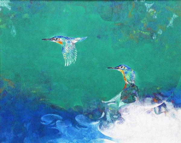 こ*よ様 希少【真作保証】 日本画家 市野龍起「鳥」 肉筆色紙絵画 Yahoo!オークション - 【真作】【WISH】市野龍起「翠翔」日本画