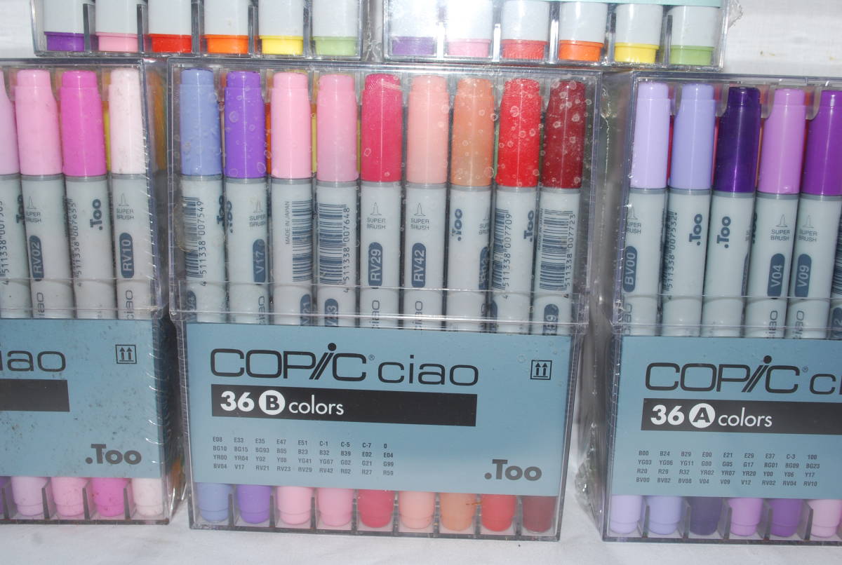 新品 未開封品 コピックチャオ 36色 AB セット 3点 + 12色 Bセット 2点 COPIC ciao コピック チャオ Too マーカー 合計 5点 セット まとめ_画像4