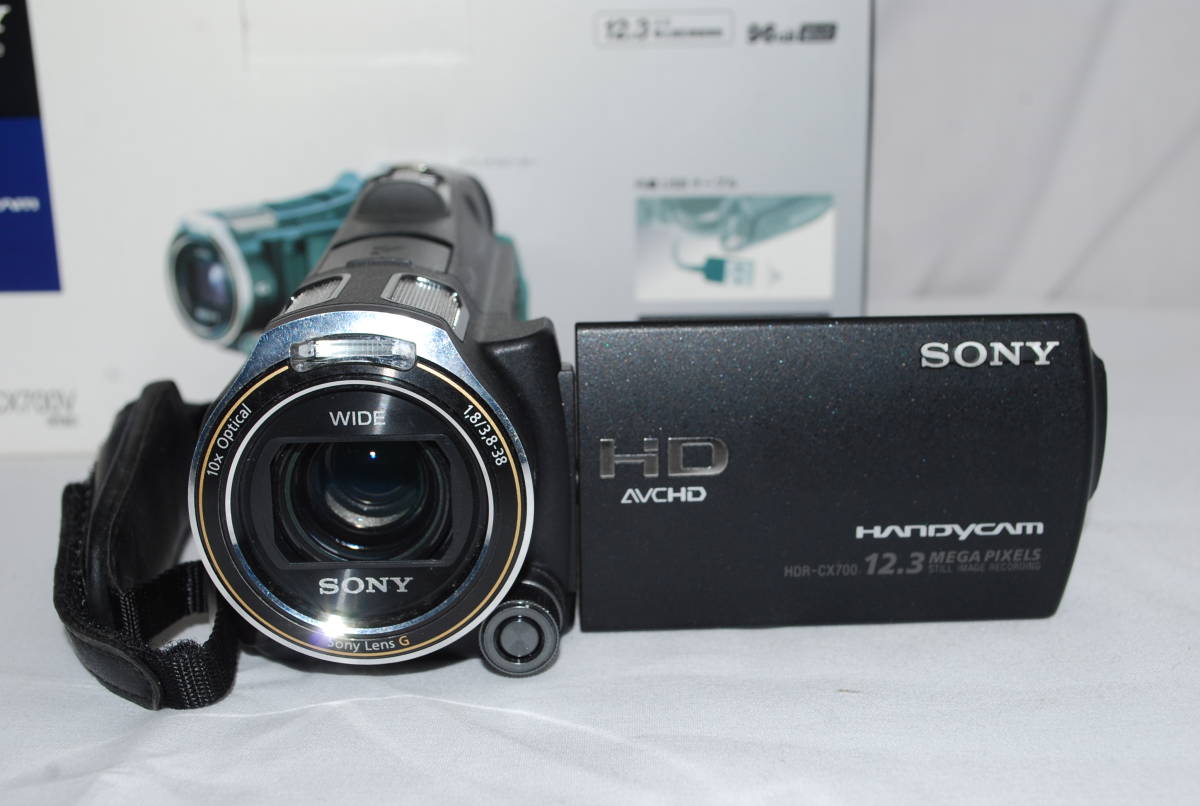 中古品 SONY デジタルHDビデオカメラ ハンディカム HDR-CX700V バッテリー2個付き 内蔵メモリー96GB 2011年発売 ソニー　_画像3