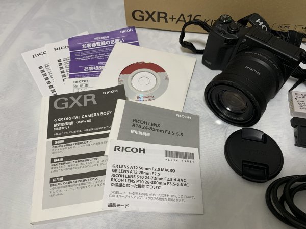 RICOH リコー GXR + A16 KIT 1620万画素 24-85mm コンパクトデジタルカメラ 元箱各種アクセサリー付き_画像2