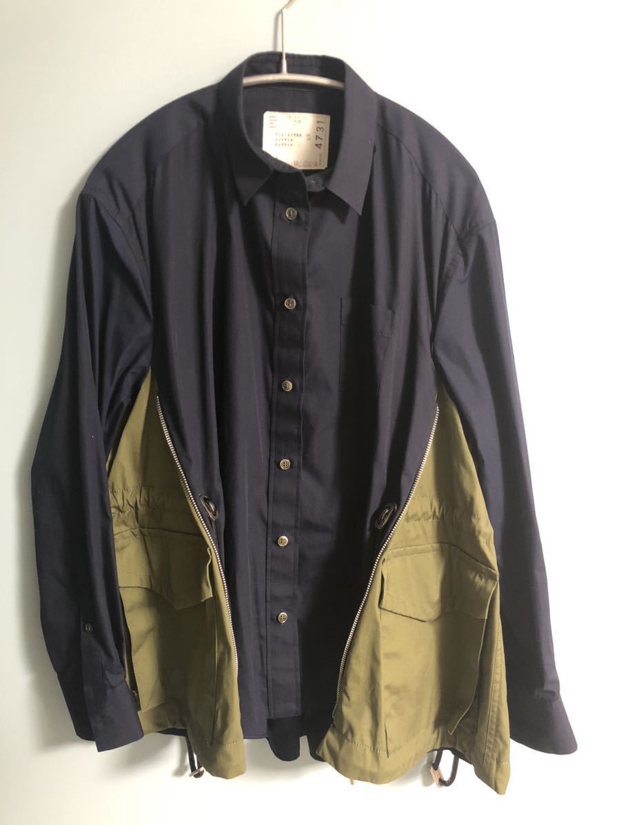 サカイ 再構築ワンピース 19ss ドッキング ma-1 パフスリーブ-