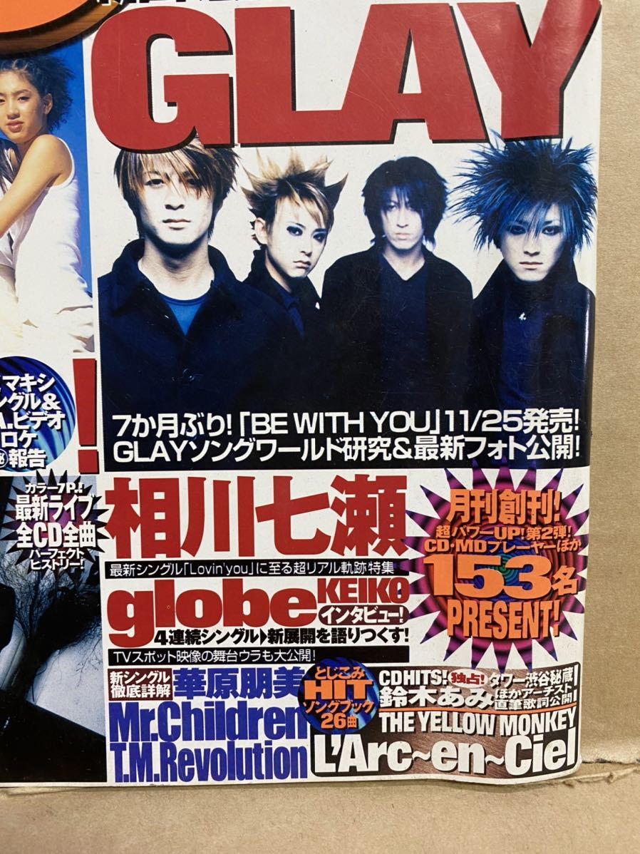 CD HITS 1998年　11月　GLAY SPEED globe 相川七瀬　音楽　雑誌　趣味　マニア　ファン　平成レトロ　_画像4