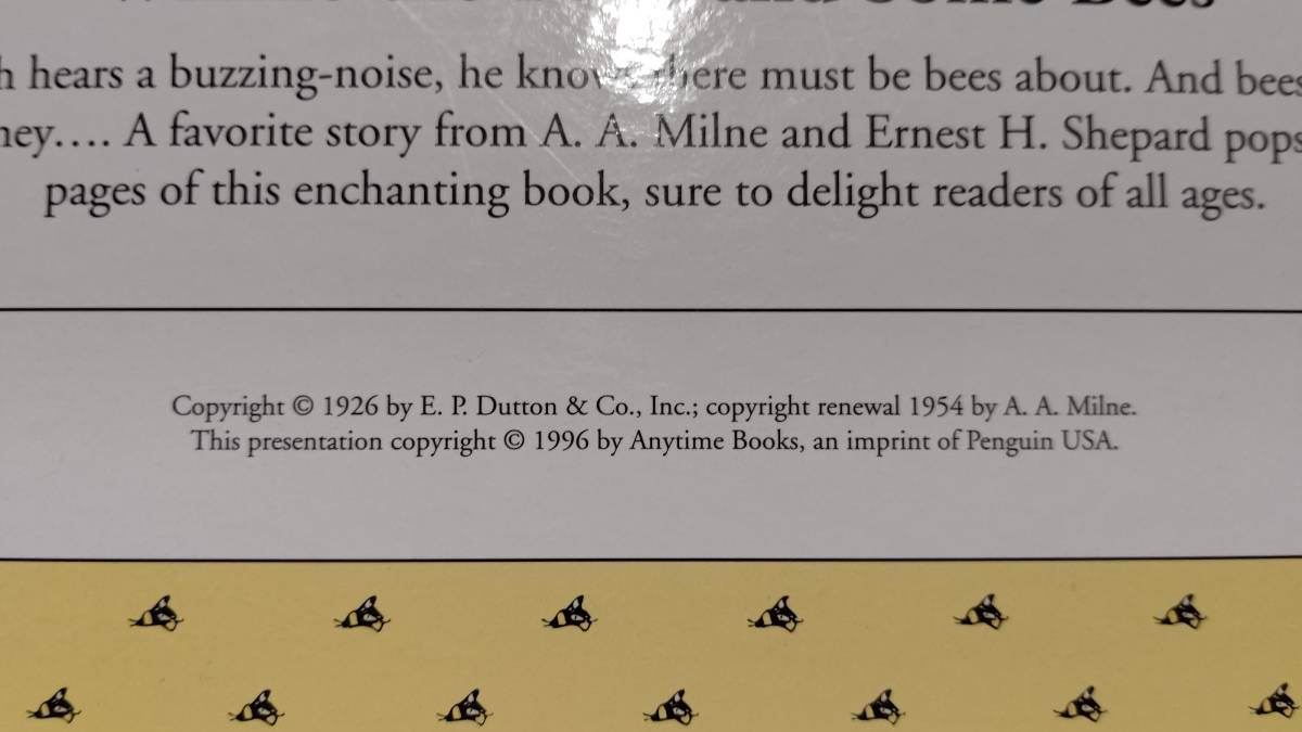 1 輸入洋書 仕掛け絵本 ポップアップブック 立体絵本 くまのプーさん winnie-the-pooh and some bees 1996 by Anytime Books 