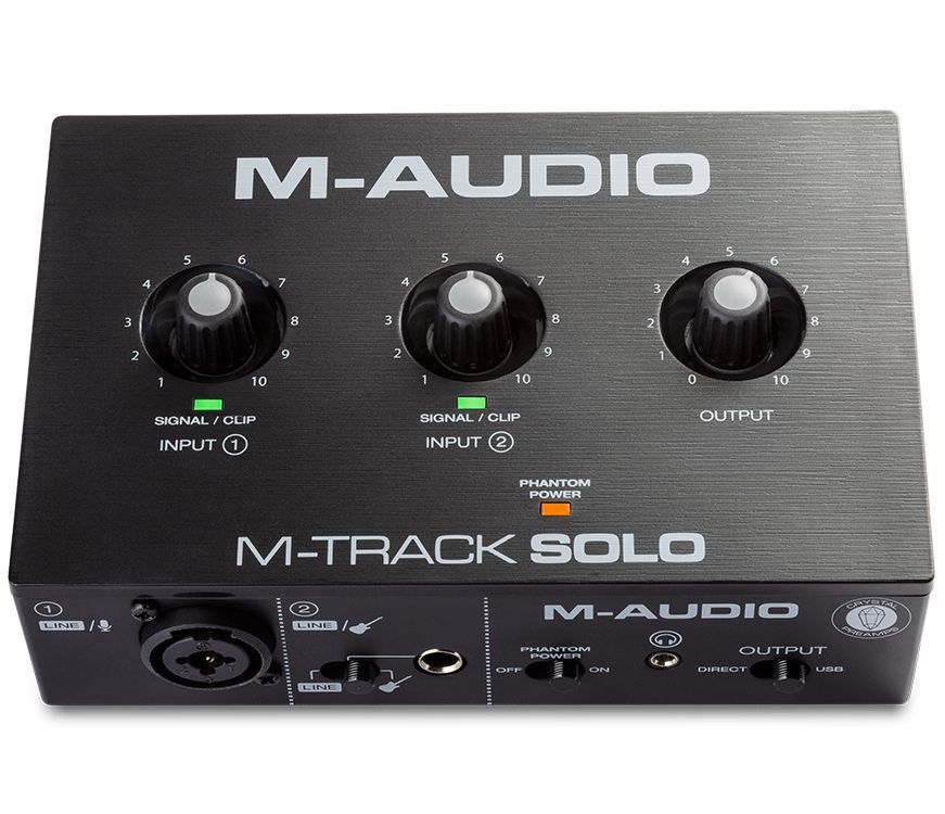 M-Audio M-Track Solo コンボ入力 ファンタム電源搭載 48KHz 2チャンネル USBオーディオインターフェース_画像1