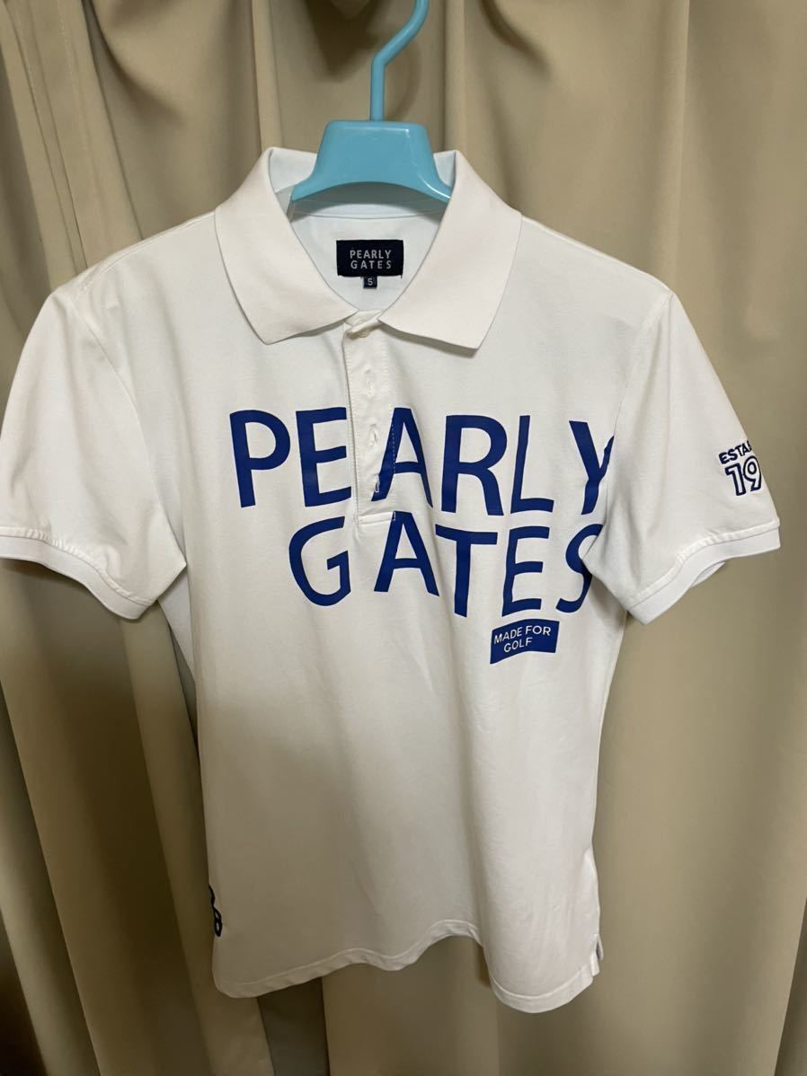 ◇パーリーゲイツ◇半袖ポロシャツ◇5サイズ、L◇ホワイト◇ショートスリーブ◇ゴルフ◇PEARLY GATES◇ www.pa-kotabumi.go.id