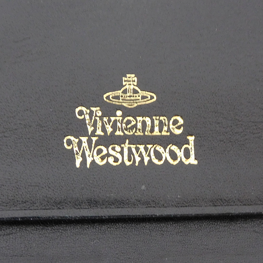 1円 ■ 美品 ヴィヴィアンウエストウッド 長財布 ブラック系 レザー レディース Vivienne Westwood ■ Bss_画像6