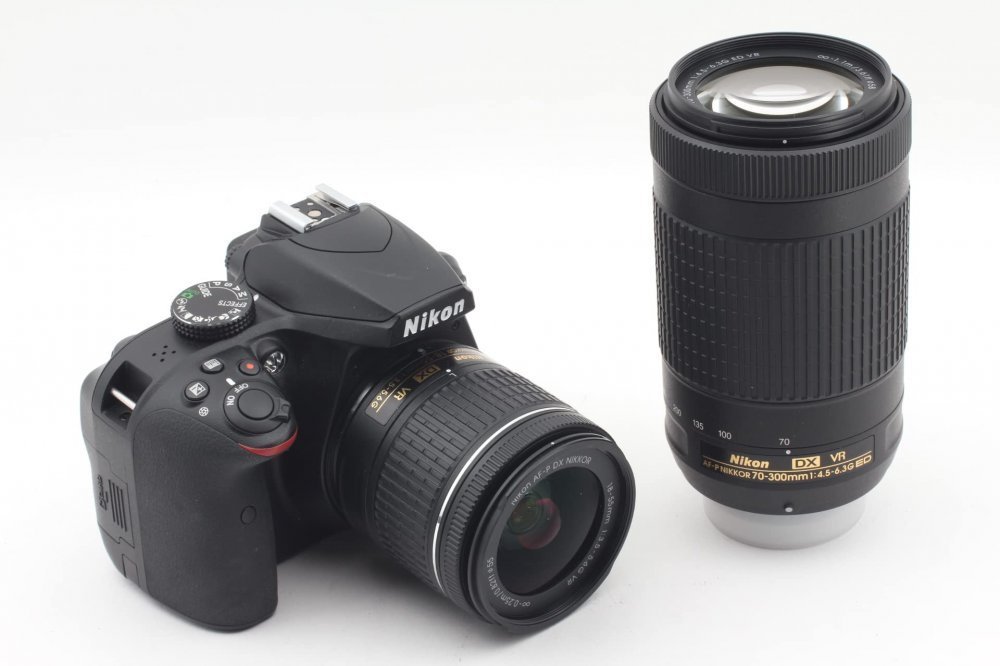 半額】 Nikon デジタル一眼レフカメラ D3400 ダブルズームキット ブラック D3400WZBK 