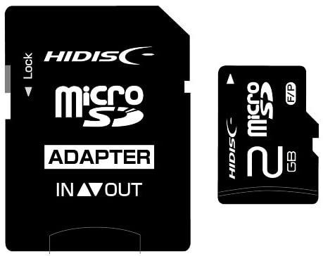 マイクロSDカード 2GB SD変換アダプタ付き ケース付き microSD HDMCSD2GCLJP3/0172　HIDISC/送料無料メール便_画像1