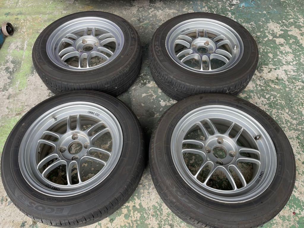 ENKEI RP-F1 PCD100 15インチ7J オフセット41 185-60-15ヨコハマ