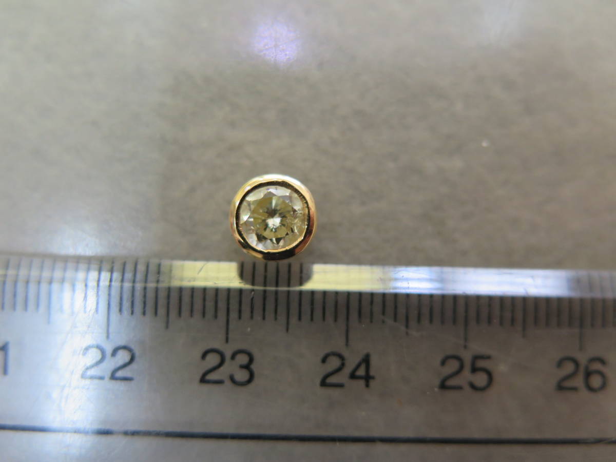 k18/18金 ダイヤモンドペンダントトップ 1g ダイヤ0.65