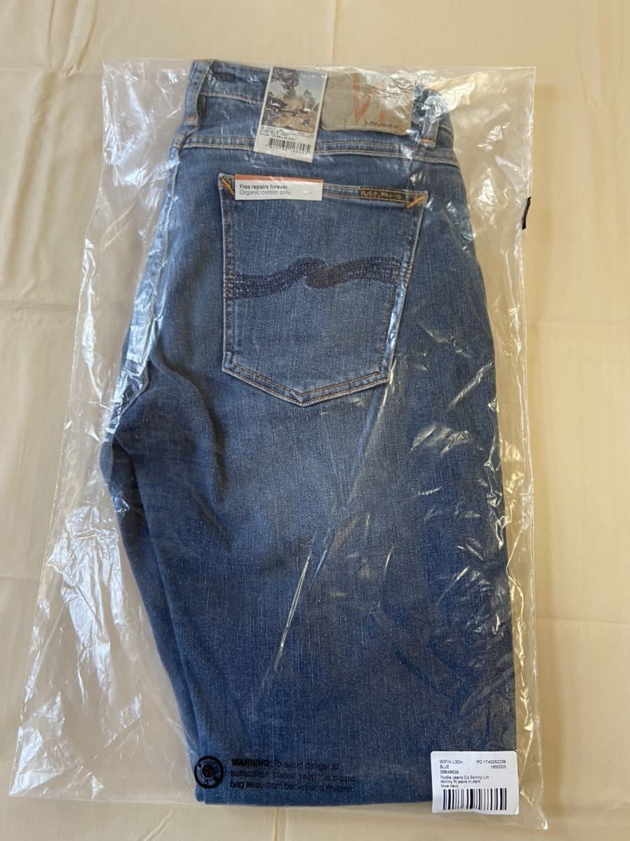 新品未開封】W31/L32 Nudie Jeans SKINNY LIN Dark Blue Navy