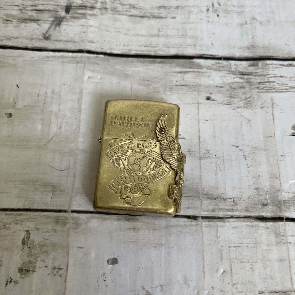 f090 ZIPPO ジッポ ハーレーダビッドソン サイドイーグル ゴールド