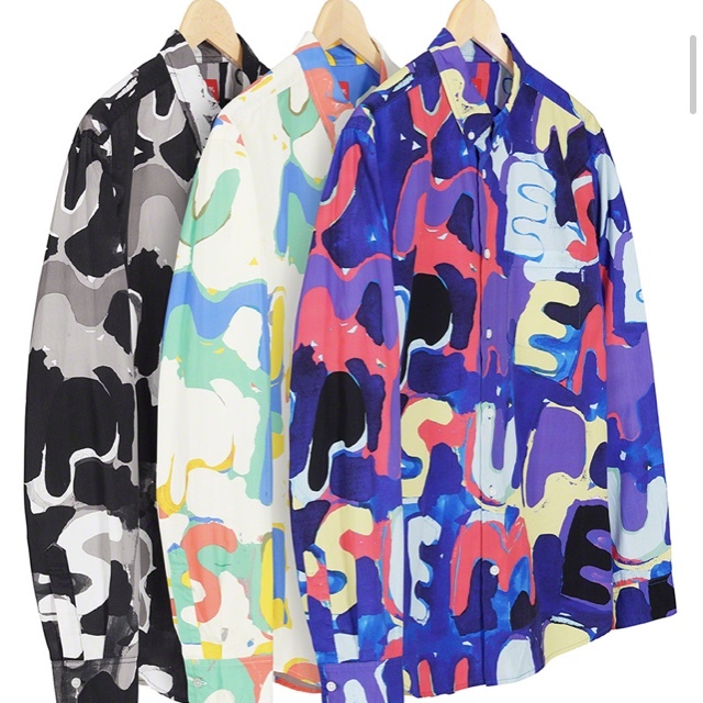 Supreme 20SS WeeK10 未使用 ◆ Mサイズ ◆ Supreme Painted Logo Shirt ◆ Natural ◆ Medium ◆ シュプリーム シャツ オンライン_画像5