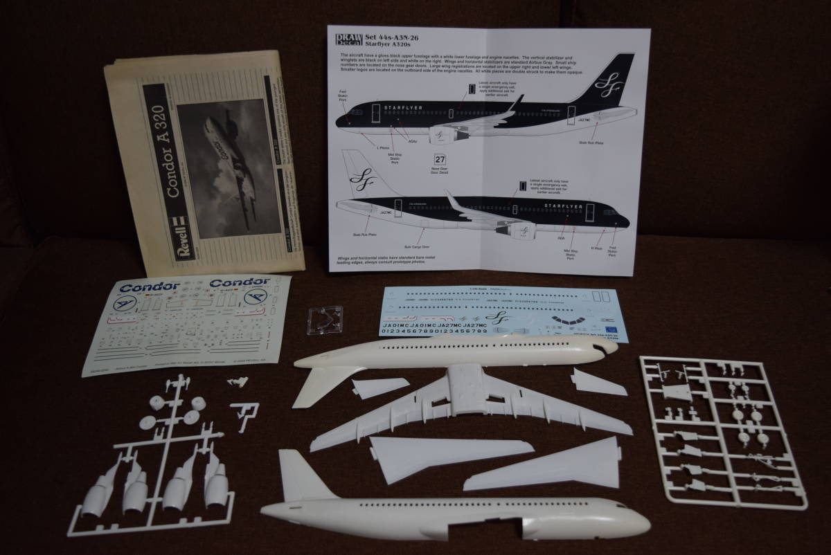 # rare 1/144 DRAW decal + Revell ( monogram ) kit air bus A320 Star Flyer STARFLYER[ inspection ] Kitakyushu airport 