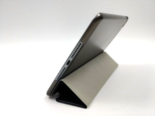 iPad mini4用 カバー PUレザー+ハードケース ブラック 薄型 三つ折り スタンド_画像5