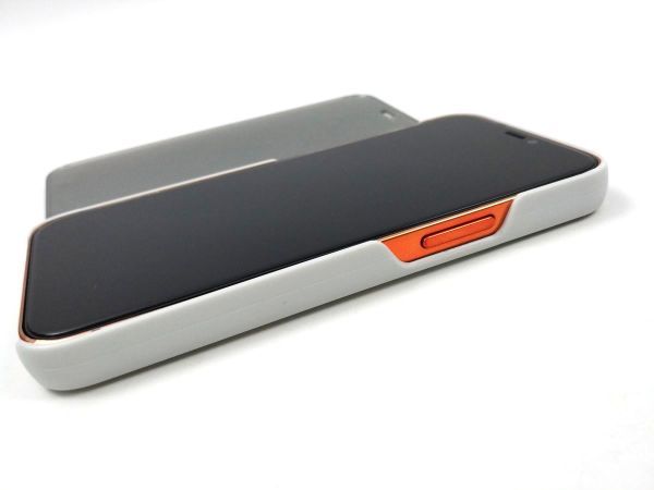 iPhone 12 mini用 鏡面 手帳型ミラーフリップケース カバー 半透明 シルバー_画像5