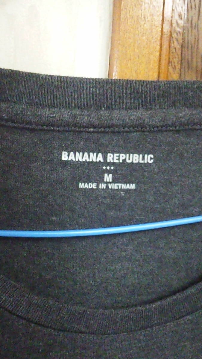 メンズ 半袖Tシャツ Mサイズ 2枚 グレー 『BANANA REPUBLIC』 中古 良品の画像9