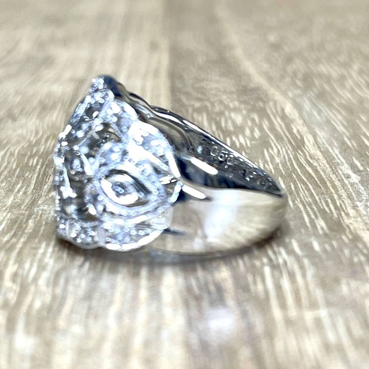 美しい輝き!Pt900 ダイヤ 0.50ct リング 9.56g GR1450-