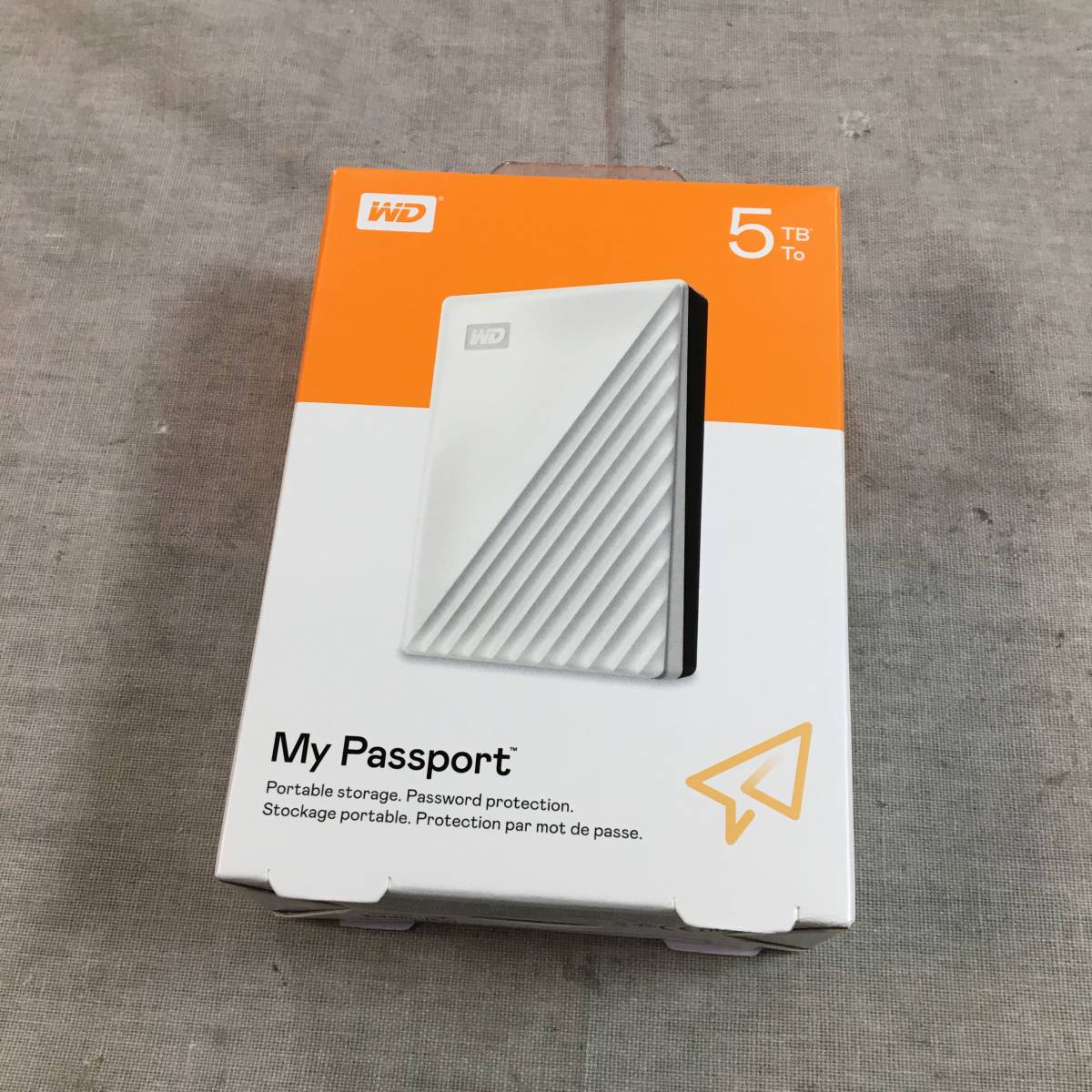 未開封 WD ポータブルHDD 5TB USB3.0 ホワイト My Passport 暗号化
