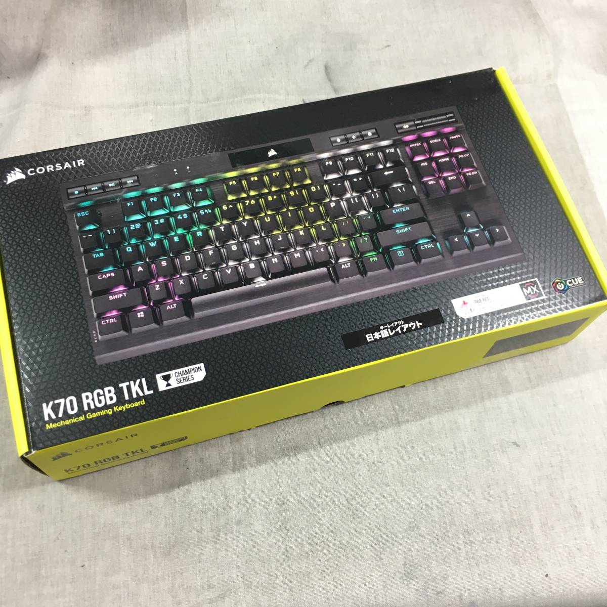 現状品 CORSAIR K70 RGB TKL CHAMPION MX Cherry MX Red ゲーミング