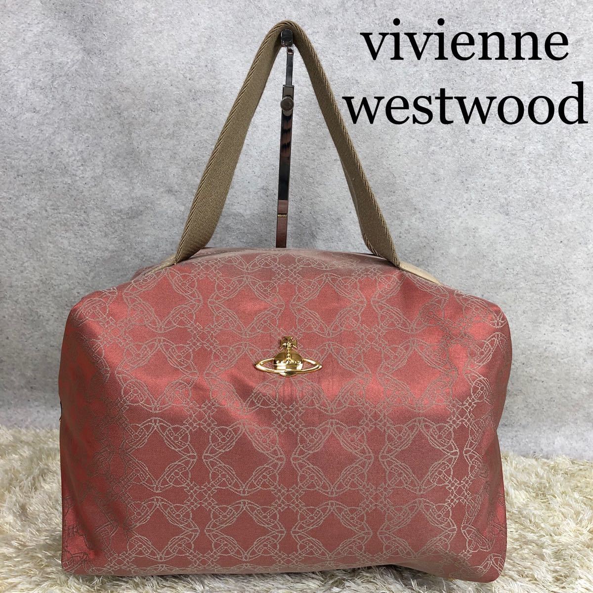 新発売】【新発売】Vivienne Westwood オーブ レザー ボストンバッグ