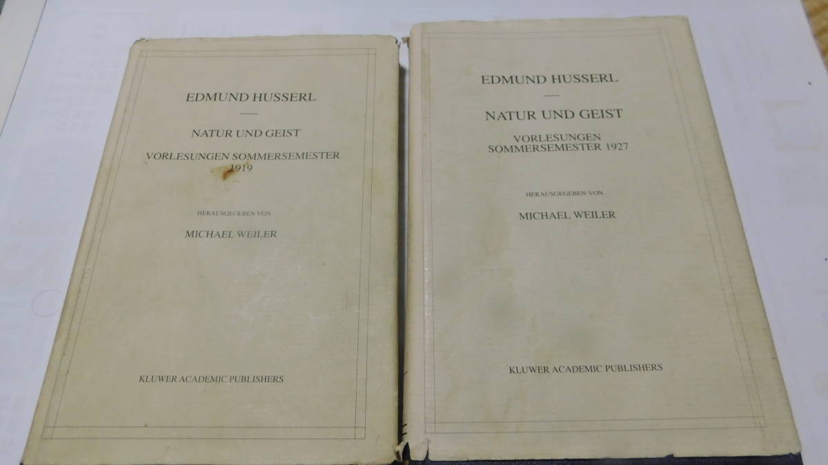 フッサール Husserl Natur und Geist 1919/1927 2巻まとめて フッサール Husserl Natur und Geist 1919/1927 2巻まとめて