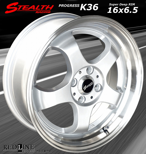 ■ ステルスレーシング K36 ■ 改造軽四用16in　前後異幅6.0J/6.5J　人気のスーパーディープリム!!　MAYRUN 165/40R16 タイヤ付4本セット_画像3