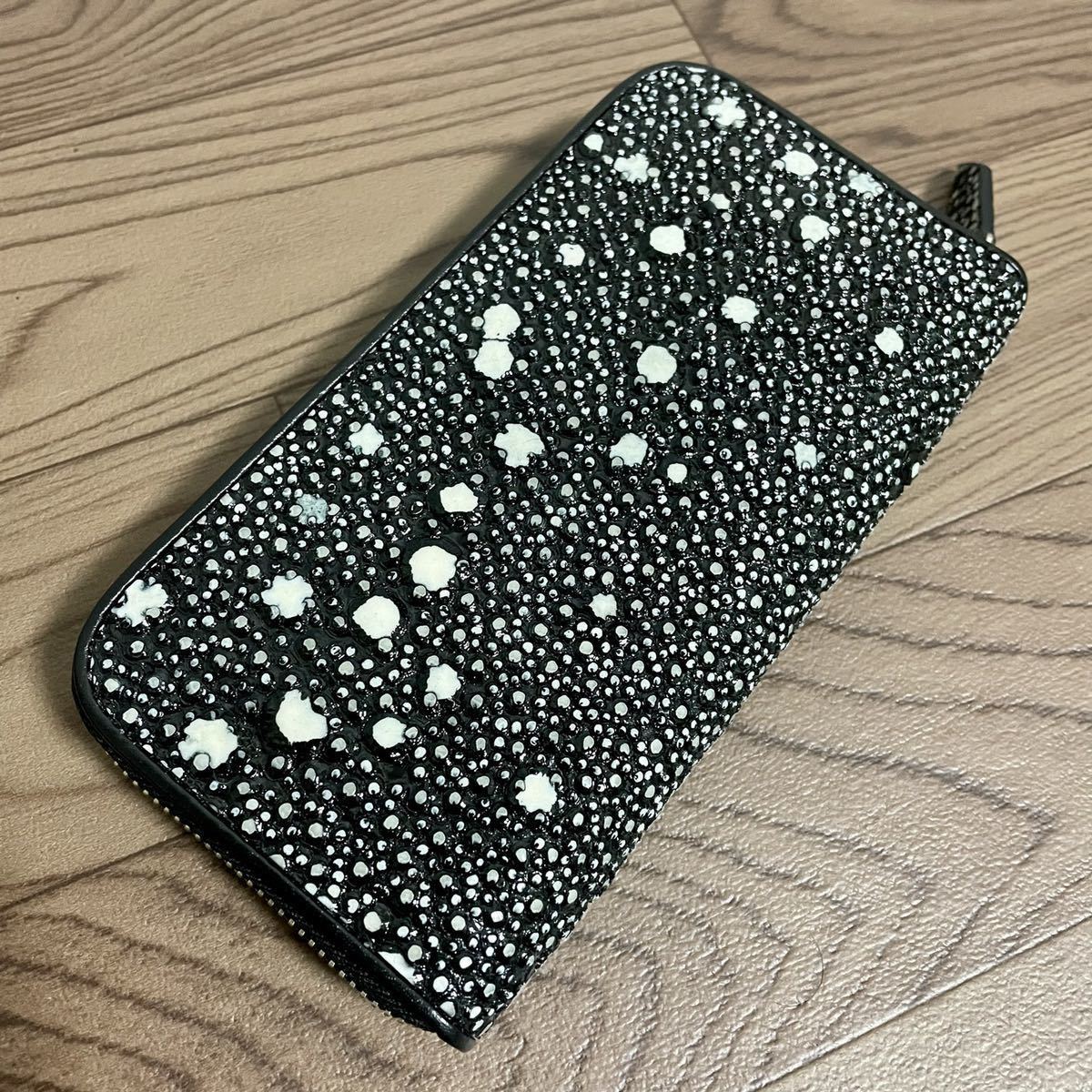 超希少】スタースティングレイ 海の宝石 ハンドメイド エイ皮 長財布