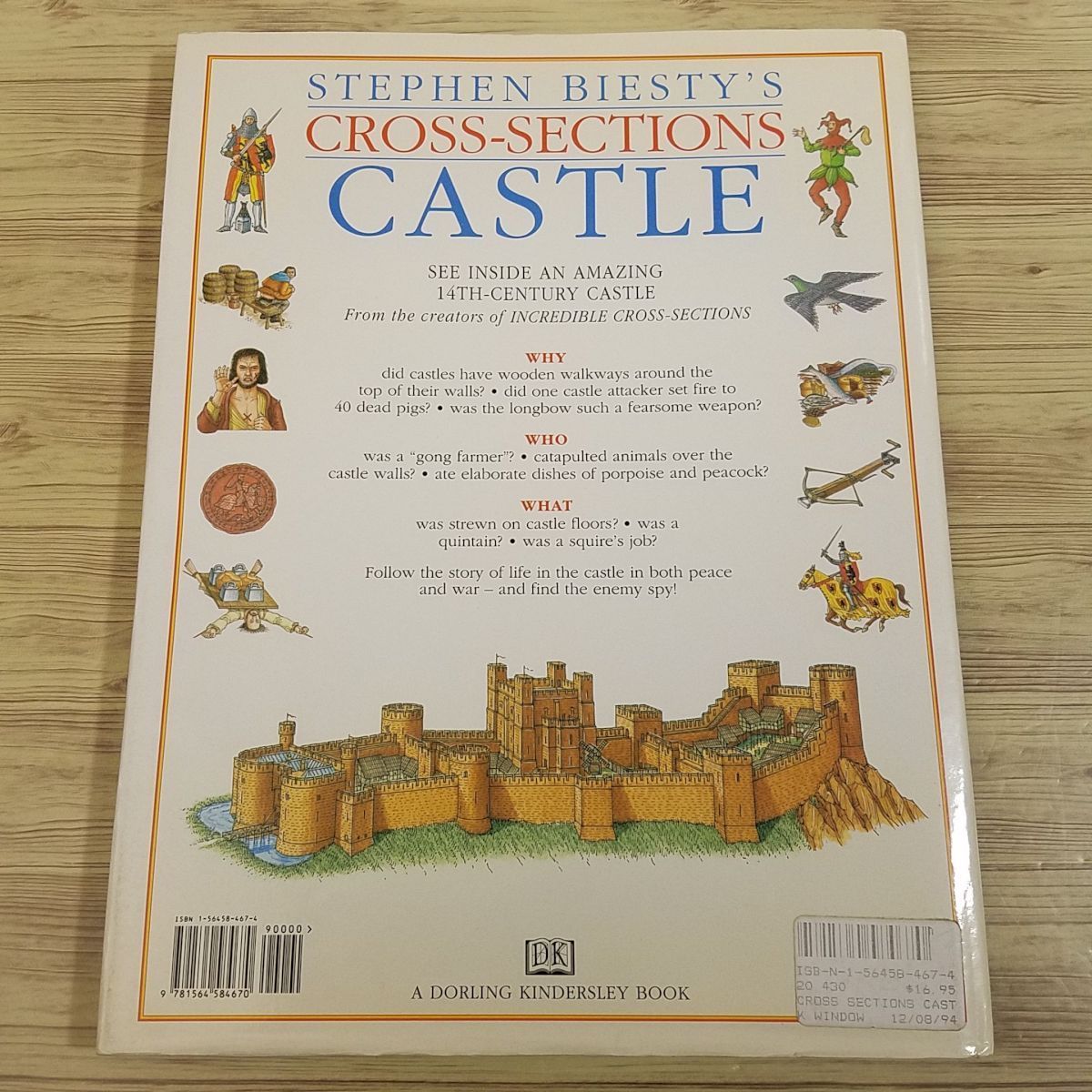  illustrated reference book [ Stephen * Be stay wheel cut . illustrated reference book Europe. castle ( English version )STEPHEN BIESTY*S CROSS-SECTION CASTLE] large book@ Cross section 